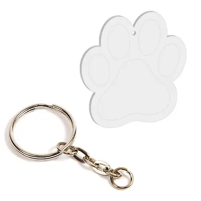 Paw Print Acrylic Blank - Various Colours & Pack Sizes - 3mm Thick Perspex • £30.50