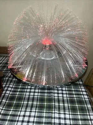 Vintage Fantasia Fiber Optic Color Changing Chrome Lamp Hans Jurgen Fisher Retro • $720