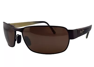 Maui Jim BLACK CORAL Brown Rectangle Sunglasses 65mm 16mm 115mm • $110