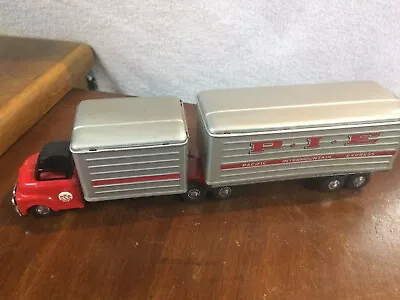 Japan Tin Friction SSS P.I.E. Express Hauler Truck Double Trailer S • $24.50