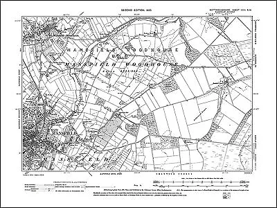 Mansfield Mansfield Woodhouse Old Map Nottinghamshire 1900: 23SW Repro • £18.99