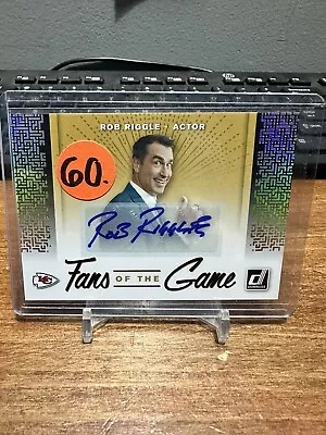 $60 • Buy 2019 Donruss Rob Riggle Auto Fans Of The Game Kansas City Chiefs Actor