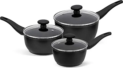 £64.95 • Buy PRESTIGE THERMO SMART Non-Stick Saucepan Set 3 Pans Induction Hob | RRP £120