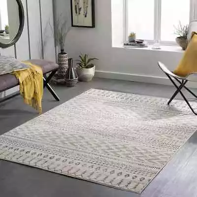 Area Rugs 5x7 Modern Living Room 8x10 Large Bedroom Carpet English Gray Rug • $190