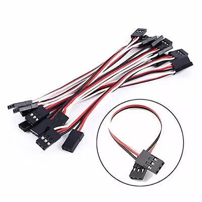 £5.99 • Buy 15cm Male To Male Servo Extension Lead Cable With Futaba Connectors Pack Of 10