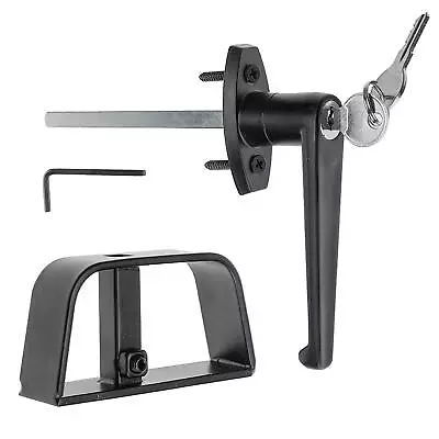 Shed Door Latch L-Handle Lock Kit With 2 Keys 4-1/2  Stem Shed Lock Barn Door... • $27.99