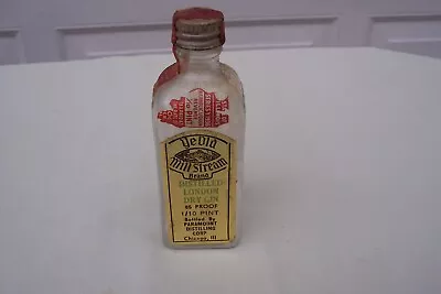 1936 YE OLD MILL STREAM Dry Gin Miniature Bottle / Stands 4 1/4  Tall / Empty • $6.99