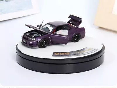 1/64 PGM One Model Nissan Nissan GTR R34 Z Tune Purple Fully Open With Engine • $138.25