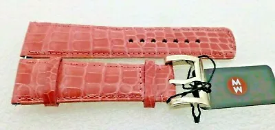 Genuine Michele 24mm Pink Alligator  Watch Band Strap New • $37.77