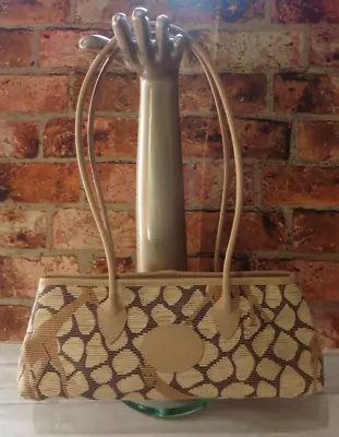 £35 • Buy Liz Cox Giraffe Print Cord Tapestry Small Shoulder Bag With Top Zip