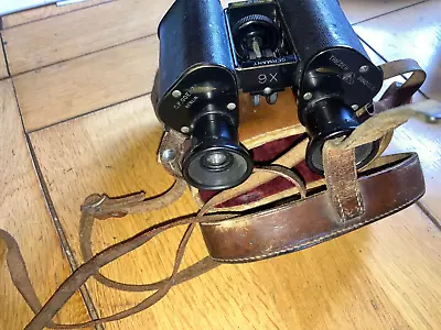 German CP. Goerz Berlin Trieder Military Binoculars. NSL National Service League • £100