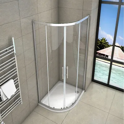 £145 • Buy Offset Quadrant Shower Enclosure Sliding Glass Door CornerEntry Cubicl StoneTray