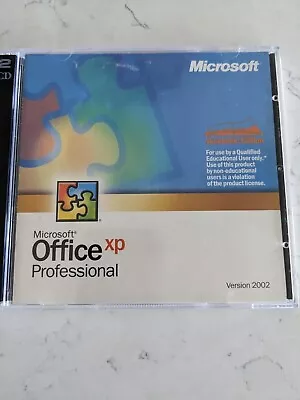 Microsoft MS Office XP 2002 Professional Pro 2 Disk Set With Product Key  • $17