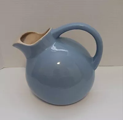 Steel Blue Vintage 1940's Medalta Pottery Water Ball Pitcher With Ice Lip - RARE • $43.89