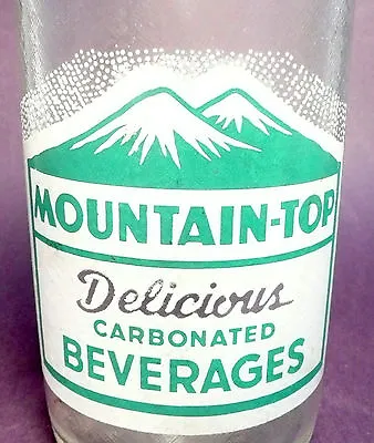 Vintage ACL Pop SODA Bottle - MOUNTAIN-TOP Of MT. JEWETT PA - 28 Oz ACL • $19.99
