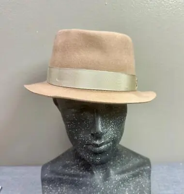 KANGOL Beige Kross Porkpie Hat Size Medium • $24.99