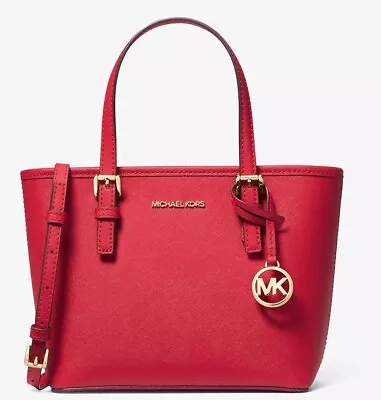 MICHAEL KORS Jet Set Travel Extra-Small Saffiano Leather Top-Zip Tote Bag • $130