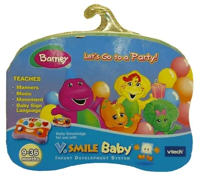 $9.99 • Buy Vtech Vsmile Baby Learning Game System Cartridge Barney Let's Go To A Party