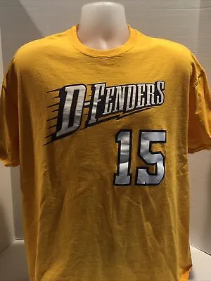 Los Angeles Lakers D-Fenders T Shirt Size XL Mens #15 NBA SGA D League Yellow • $11.99