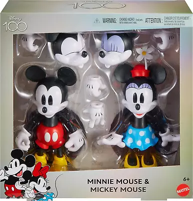 Disney 100 Collectible Action Figures Mickey And Minnie Mouse Posable Character • $36.07