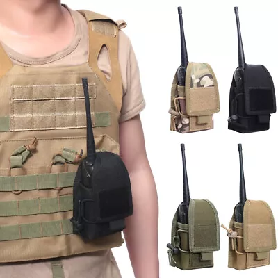 Tactical Radio Holder Molle Radio Pouch Military Universal Radio Bag For Police • $7.49