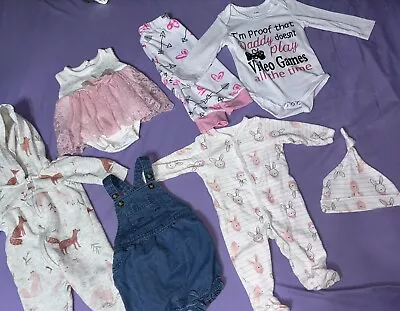 Baby Girls Size 3 Month Clothing Lot Carter’s Vitamin Baby Sterling Baby • $14.25
