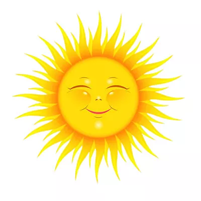Smiling Sun Wall Sticker Decal For Kids Room Nursery Cartoon Decor • $9.40