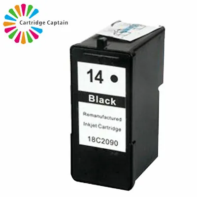 Non-OEM Replace For Lexmark X2600 X2620 BK Ink Cartridge No 14 • £5.03