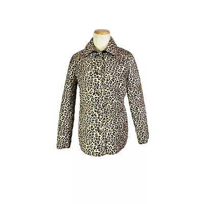 Chico's Size 0 (Small) Quilted Button-Front Jacket Cheetah Leopard Print • $19.79