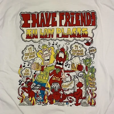 Vtg 90s I Have Friends In Low Places Tee Shirt Mens L/XL Cartoon Art • $25