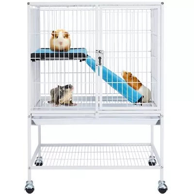 Rolling Metal Ferret Cage For Small Animal Chinchilla Adult Rat Guinea Pigs Cage • $119.99