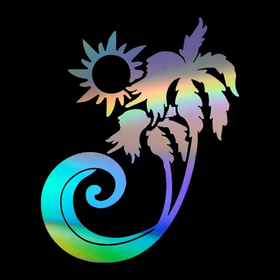 2PCS Palm Tree Sticker Car Bumper Window Laptop Home Wall Vinyl Decal Decor Gift • $4.06