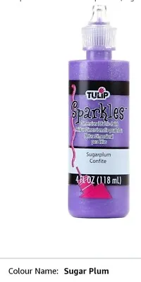 Tulip 3D Fabric Paint  Sparkles (Sugarplum) 4 Oz / 118ml • £7