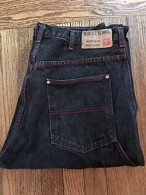 Vintage Guess Carpenter Jeans Size 38 34 Made In USA Baggy 90s • $30