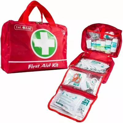70 Piece Deluxe First Aid Kit Medical Emergency Home Work Travel Car 1st Aid Bag • £13.99
