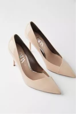 $50 • Buy Zara Nude Patent Pumps Stiletto Heels  Size 8 NWOT