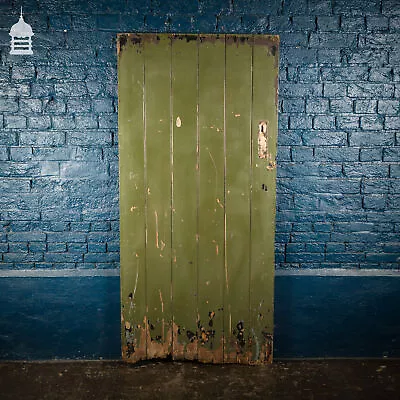 18th C Green Painted Braced And Ledged Cottage Door • £240