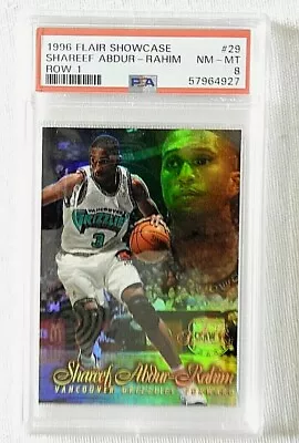 1996-97 Flair Showcase Shareef Abdur-Rahim Row 1 Sect. 1 ROOKIE CARD PSA 8 NM-MT • $119.95