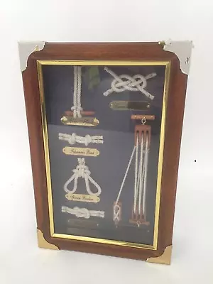 Sailing Knots Keys Cabinet Wooden Brass Case Box 12  Tall Marine Interest • £9.99