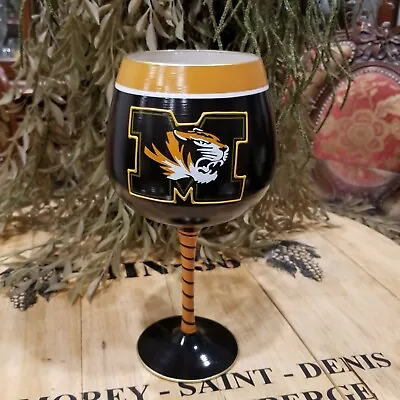 New MISSOURI STATE Tigers Hand Painted Wine Glass College Football • $10.98