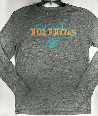 NEW Men's NFL Miami Dolphins Long Sleeve Dri Fit Shirt Majestic Large • $18.99