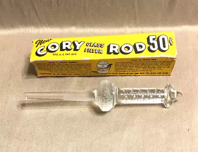 Vintage NOS Circa 1930'sCory Glass Filter Rod For Vacuum Coffee W/ Original Box • $9.49