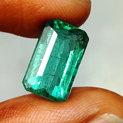3.77 CT - Natural Zambian Emerald Top Luster Green Gem Octagon Shape - 361 • $499.99
