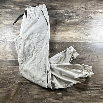 Zanerobe Jogger Mens 32 Beige Drawstring Elastic Pull On Casual Ankle Pants • $23.97