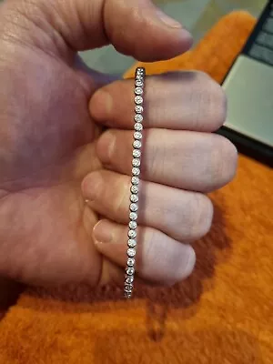 £9.50 • Buy Womens Zirconia Tennis Bracelet Sterling Silver Unusual Lot F