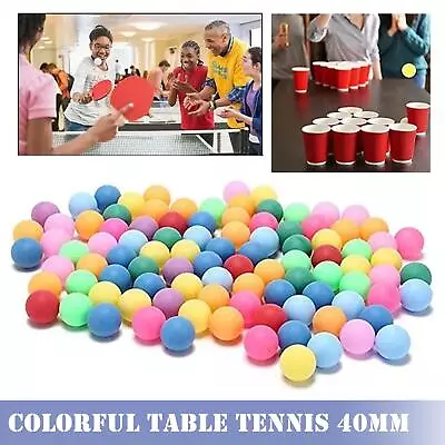 Colorful Pong Ball 40MM For Entertainment Table Tennis 100/50/25/10Pcs Ball R4X0 • $5.05