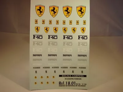 Decals 1/18 Ferrari Crests / Ferrari Badges - Carpena 1801 • £19.57