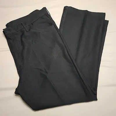 Vintage Wrangler 82BK Rockabilly Polyester Black Dress Pants 40W X 30L Not Jeans • $15
