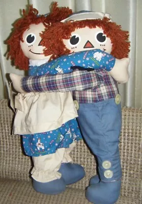 HUGGING RAGGEDY ANN & ANDY DOLLS Molly-'es Baby Version Johnny Gruelle Museum 15 • $75