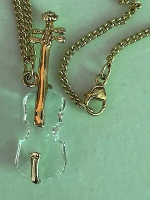 Swarovski Crystal Memories Violin Pendant Necklace  • $65